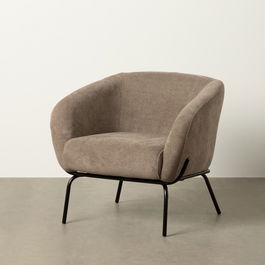 Sillón Taupe Tejido-Metal 77 X 72 X 68 cm