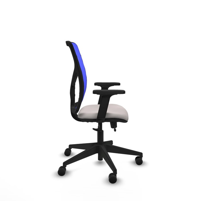 PIQUERAS Y CRESPO Silla de oficina Motilla Blanco/Azul con Mecanismo Sincro/Traslack PIQUERAS Y CRESPO Silla de oficina Motilla Blanco/Azul con Mecanismo Sincro/Traslack