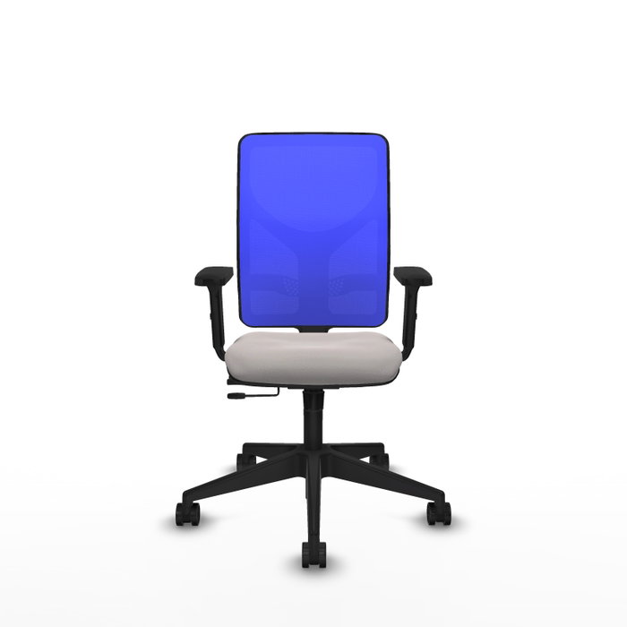 PIQUERAS Y CRESPO Silla de oficina Motilla Blanco/Azul con Mecanismo Sincro/Traslack PIQUERAS Y CRESPO Silla de oficina Motilla Blanco/Azul con Mecanismo Sincro/Traslack