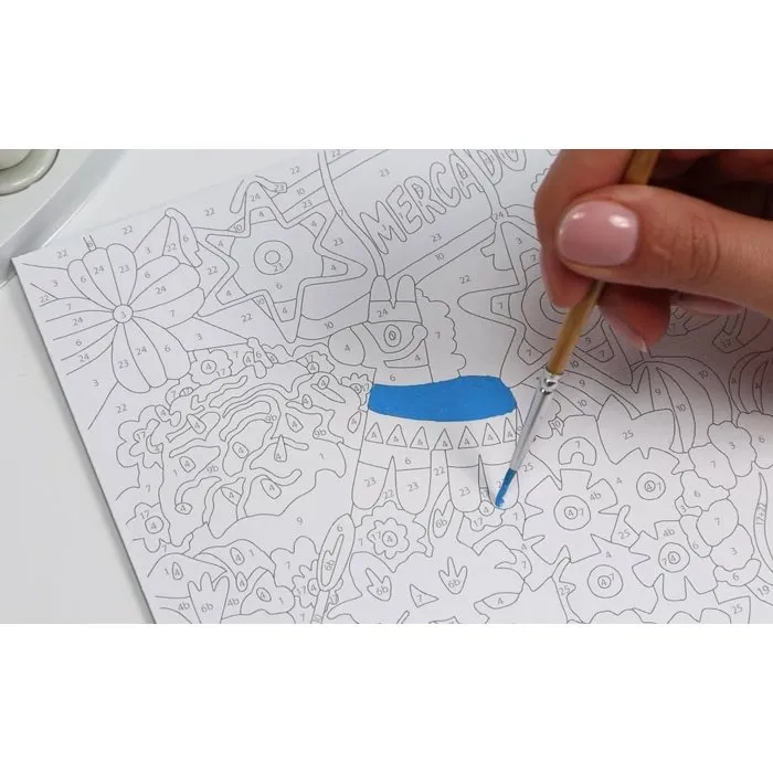 Sentosphere Kit Pintura por Números para Adultos La Riviera, Pintura Acrílica y Lienzo Impreso