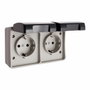 Solera Base doble t/tl estanca 16 a 250 v ip44