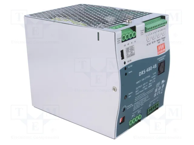 MEAN WELL DRS-480-48 Alimentador Buffer 480W 48VDC 7,7A