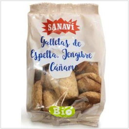 SANAVI Galleta Espelta Jengibre y Cáñamo Bio 200Gr