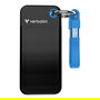 Verbatim VxSSD2TB-USBC Pocket SSD Portátil de 2 TB, USB 3.2 Gen 2 Tipo C, 1000 MB/s, 10 Gbit/s, Negro Azul
