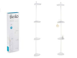 Berilo Barra Ducha Metálica Extensible con 4 Estantes 69x7x16.5cm (Set de 4)