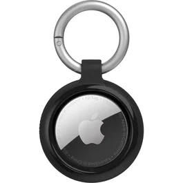 OtterBox Sleek Case Series Funda para Apple AirTag, Negro - Caucho, Mochila, Billetera