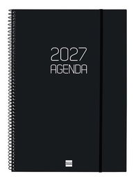 Finocam Agenda Anual 2027 Espiral Basic Negro