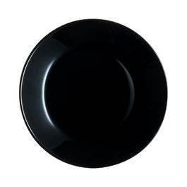 Plato Postre Vidrio Zelie Negro Luminarc 18 cm