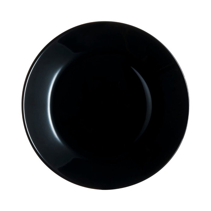 Plato Postre Vidrio Zelie Negro Luminarc 18 cm Plato Postre Vidrio Zelie Negro Luminarc 18 cm