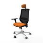 PIQUERAS Y CRESPO Silla de oficina Mardos con mecanismo Sincro Naranja y Negro