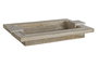 DKD Home Decor Bandeja de Mango Decapé Blanco 48x30,5x7,5 cm