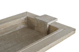DKD Home Decor Bandeja Moderno Blanco Famous art 24 30.5 x 7.5 x 48 cm