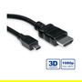 VALUE HDMI KABEL +ETH.A-D2M Cable HDMI 2.0 con Ethernet, Alta Velocidad, Compatible 4K
