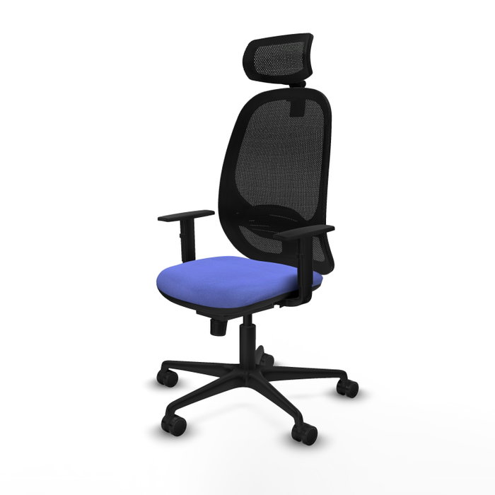 PIQUERAS Y CRESPO Silla de oficina Cilanco con mecanismo Sincro, Azul claro y Negro PIQUERAS Y CRESPO Silla de oficina Cilanco con mecanismo Sincro, Azul claro y Negro