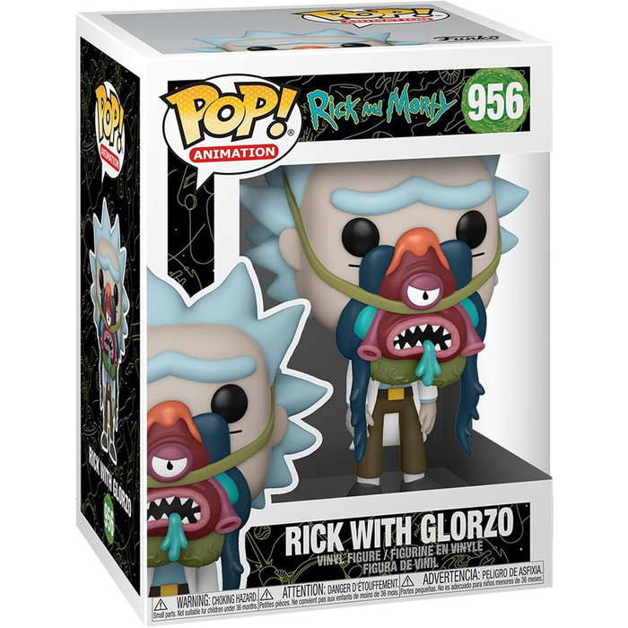 Funko Figura POP Rick and Morty Rick with Glorzo - Figura de Vinilo de 9cm en Caja Regalo