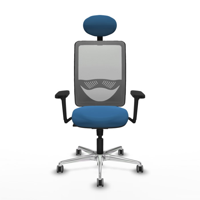 PIQUERAS Y CRESPO Silla de oficina Zulema Azul claro y Gris