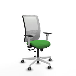 PIQUERAS Y CRESPO Silla de oficina Zulema con mecanismo Sincro/Traslack Verde y Blanco