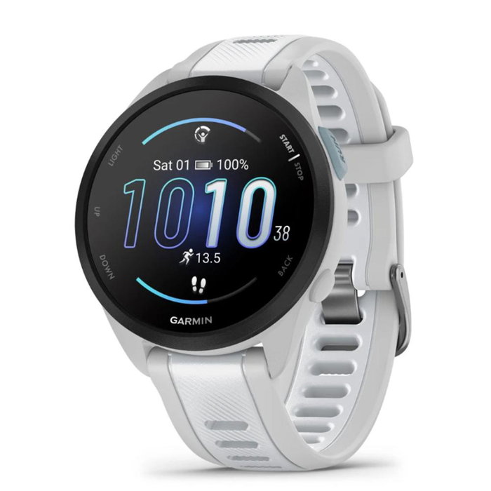 Garmin Forerunner 165 Smartwatch Deportivo, Pantalla AMOLED 1.2" 43 mm Blanco, GPS, Monitor Ritmo Cardíaco, Resistencia Agua 5 ATM Garmin Forerunner 165 Smartwatch Deportivo, Pantalla AMOLED 1.2" 43 mm Blanco, GPS, Monitor Ritmo Cardíaco, Resistencia Agua 5 ATM