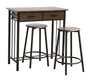 DKD Home Decor Mesa Negro Marron Metal MDF 50 x 84 x 80 cm Set de 3