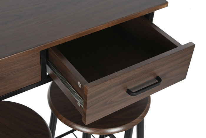 DKD Home Decor Mesa Negro Marron Metal MDF 50 x 84 x 80 cm Set de 3 DKD Home Decor Mesa Negro Marron Metal MDF 50 x 84 x 80 cm Set de 3