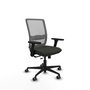 PIQUERAS Y CRESPO Silla de oficina Haches con mecanismo Sincro/Traslack, Negro y Gris
