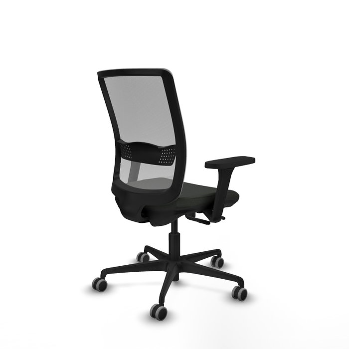 PIQUERAS Y CRESPO Silla de oficina Haches con mecanismo Sincro/Traslack, Negro y Gris