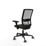 PIQUERAS Y CRESPO Silla de oficina Haches con mecanismo Sincro/Traslack, Negro y Gris