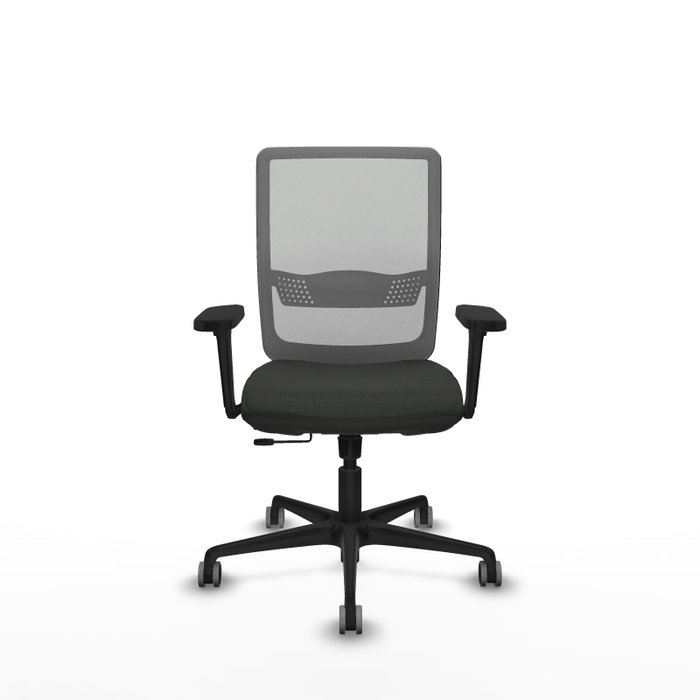 PIQUERAS Y CRESPO Silla de oficina Haches con mecanismo Sincro/Traslack, Negro y Gris