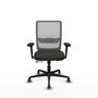 PIQUERAS Y CRESPO Silla de oficina Haches con mecanismo Sincro/Traslack, Negro y Gris