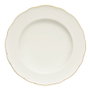 Hermia BNILY24Y2520 Vajilla de 24 Piezas en Porcelana Blanca y Dorada, Apta para Lavavajillas y Microondas, Elegante y Sofisticada