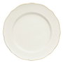 Hermia BNILY24Y2520 Vajilla de 24 Piezas en Porcelana Blanca y Dorada, Apta para Lavavajillas y Microondas, Elegante y Sofisticada