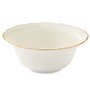 Hermia BNILY24Y2520 Vajilla de 24 Piezas en Porcelana Blanca y Dorada, Apta para Lavavajillas y Microondas, Elegante y Sofisticada