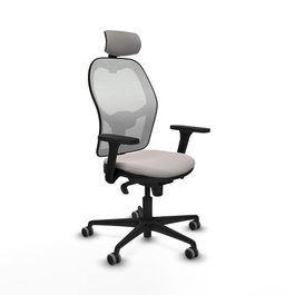 PIQUERAS Y CRESPO Silla de oficina Jorquera en Similpiel Blanco con Mecanismo Sincro