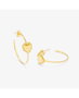 Radiant Pendientes Aros Medianos Gold Sagrado Corazón Dorado
