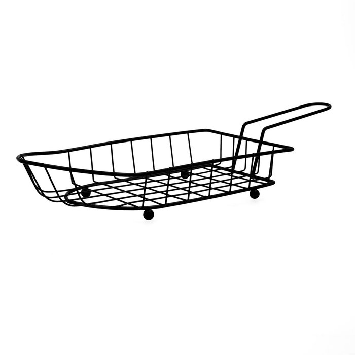 Cesta Barco Metal Gastro Black Quid 23,5x12,5x7,5 cm (12 Unidades) Cesta Barco Metal Gastro Black Quid 23,5x12,5x7,5 cm (12 Unidades)