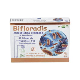 DIS Bifloradis Probióticos Complejos 12 Cepas 50 Billones UFC - 30 Cápsulas