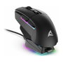Sharkoon SGM50W Ratón para Juegos Inalámbrico RF/USB, Óptico 6400 DPI, 6 Botones con Cambio DPI, Iluminación RGB, Ergonómico para Diestros, Negro