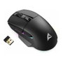 Sharkoon SGM50W Ratón para Juegos Inalámbrico RF/USB, Óptico 6400 DPI, 6 Botones con Cambio DPI, Iluminación RGB, Ergonómico para Diestros, Negro
