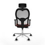 PIQUERAS Y CRESPO Silla de oficina Jorquera Sincro/Traslack Naranja oscuro/Blanco