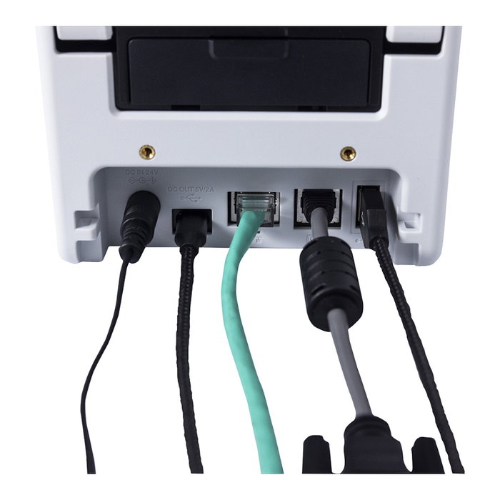 Brother TD-2350DSA203 Impresora de Etiquetas, Inalámbrica y Alámbrica, Térmica Directa 203 DPI, WiFi Ethernet Bluetooth, Negro Gris