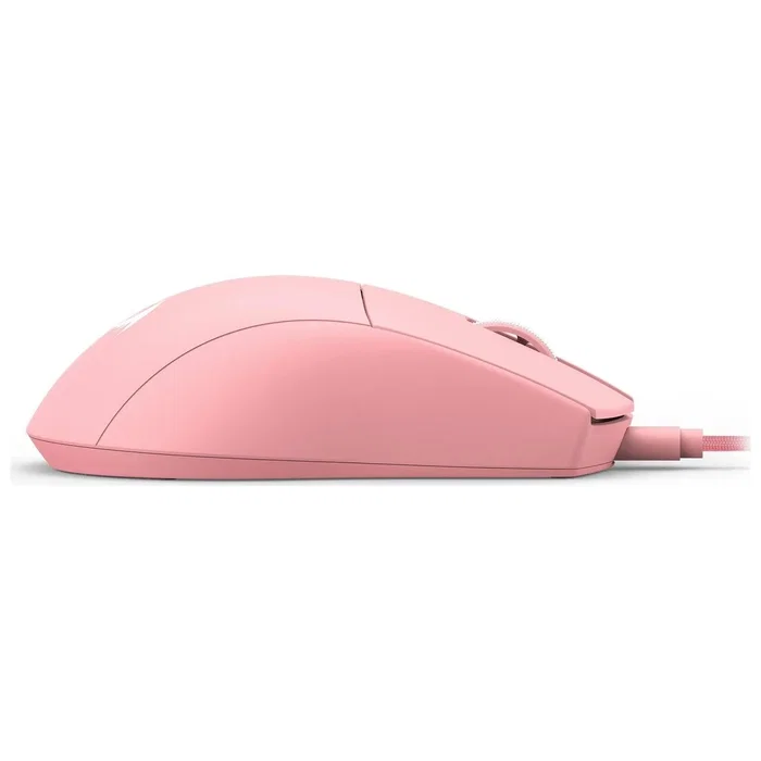 Redragon K1NG M724P Ratón Gaming Láser Rosa, 12400 DPI, 6 Botones, Cable USB 1.5m