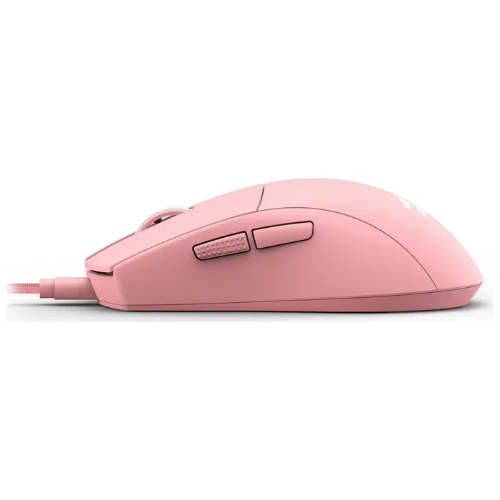 Redragon K1NG M724P Ratón Gaming Láser Rosa, 12400 DPI, 6 Botones, Cable USB 1.5m