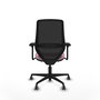PIQUERAS Y CRESPO Silla de oficina Mardos con mecanismo Sincro/Traslack, Rosa y Negro