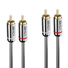 Lindy Cable de Audio Dual Phono 3m 2 x RCA Antracita