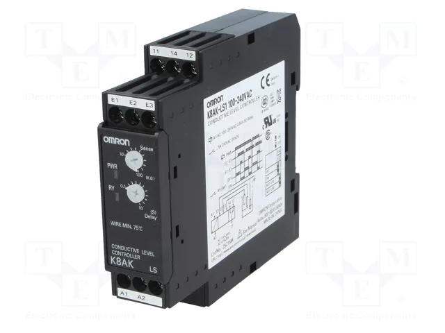 OMRON K8AK-LS1 Relé de monitorización de nivel de líquido conductivo 100-240V AC OMRON K8AK-LS1 Relé de monitorización de nivel de líquido conductivo 100-240V AC