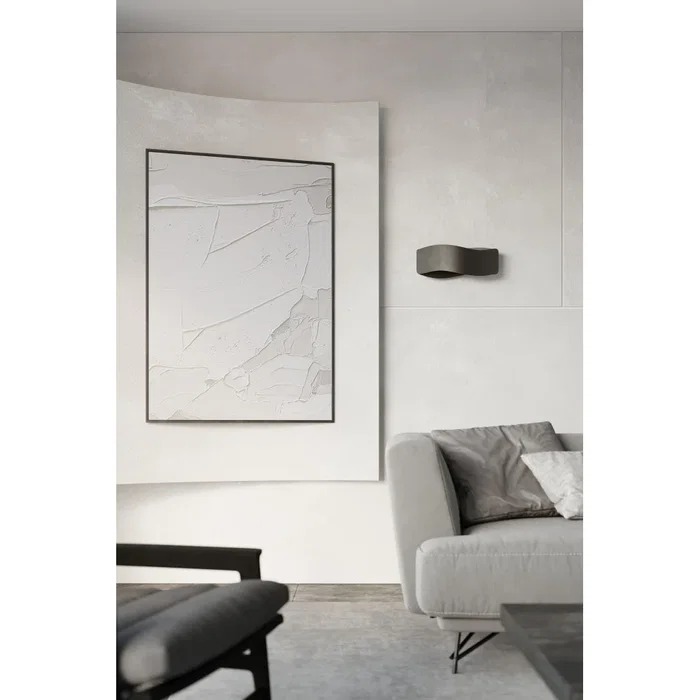 TILA Aplique de Pared SOL-SL.1020 - Lámpara Decorativa de Iluminación Ambiental, Forma Sutil, Color Blanco o Negro