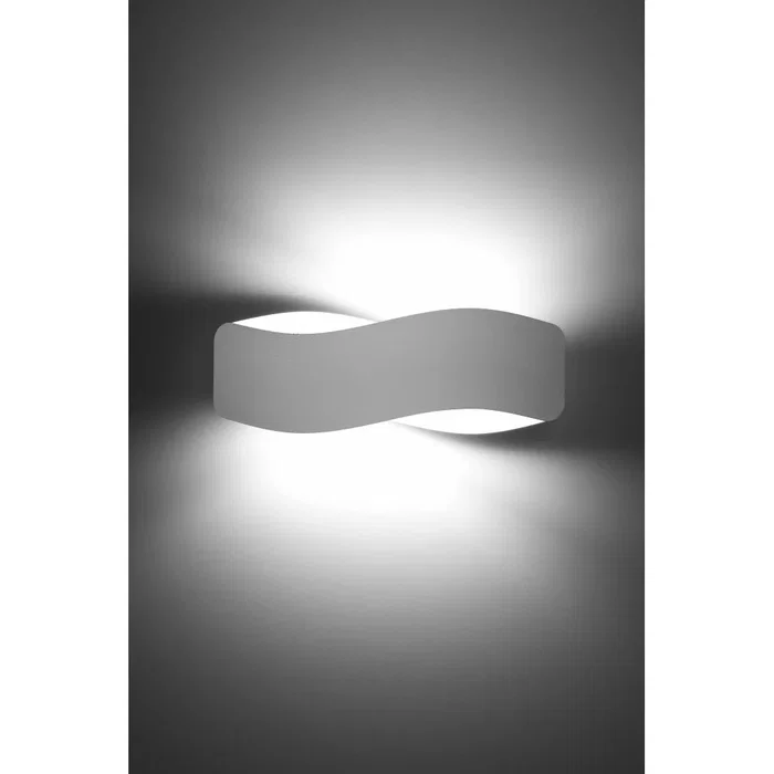 TILA Aplique de Pared SOL-SL.1020 - Lámpara Decorativa de Iluminación Ambiental, Forma Sutil, Color Blanco o Negro