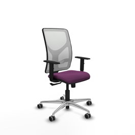 PIQUERAS Y CRESPO Silla de oficina Motilla con mecanismo Sincro, Morado y Blanco