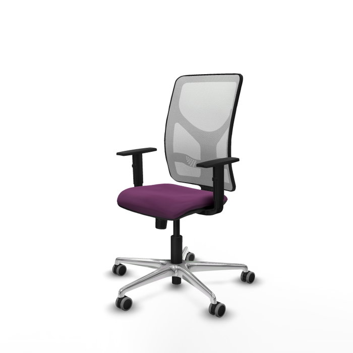 PIQUERAS Y CRESPO Silla de oficina Motilla con mecanismo Sincro, Morado y Blanco