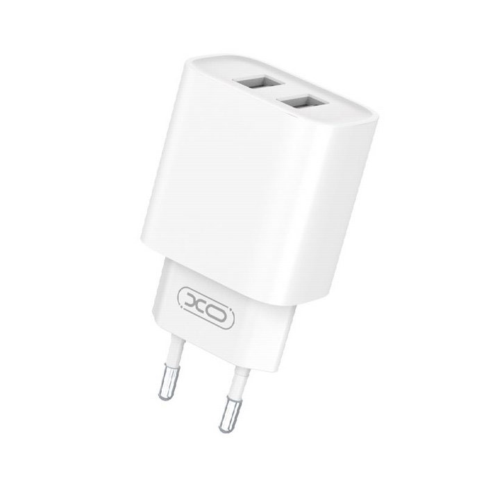 XO Cargador de móvil 2 USB 2.1A con cable tipo C